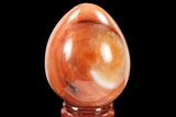 Colorful, Polished Carnelian Agate Egg - Madagascar #134553-1
